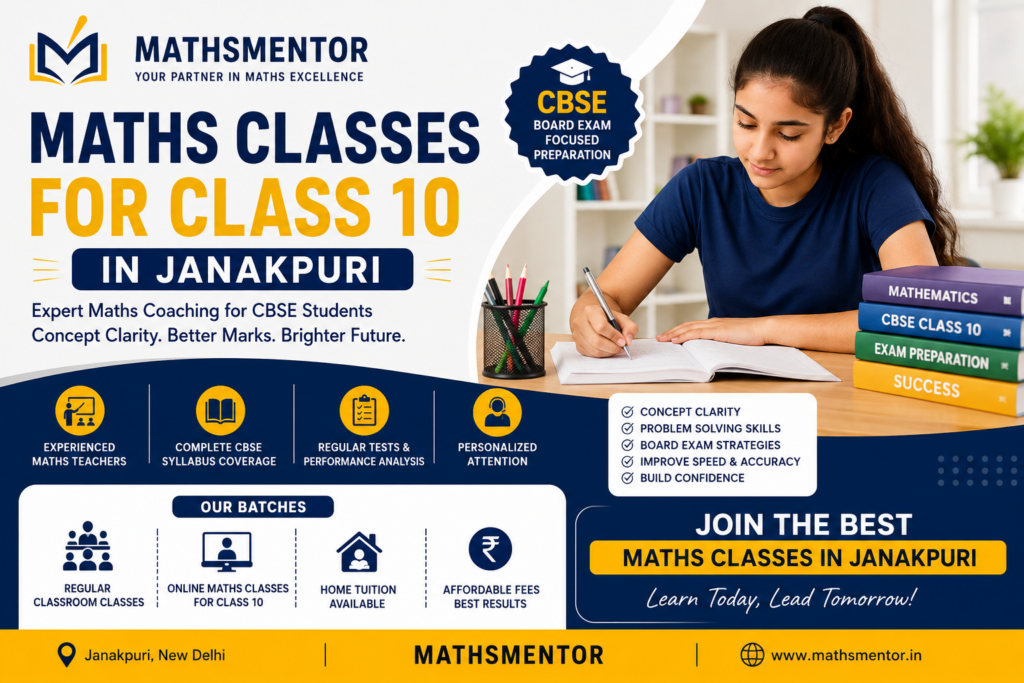 Maths Classes for Class 10 in Janakpuri