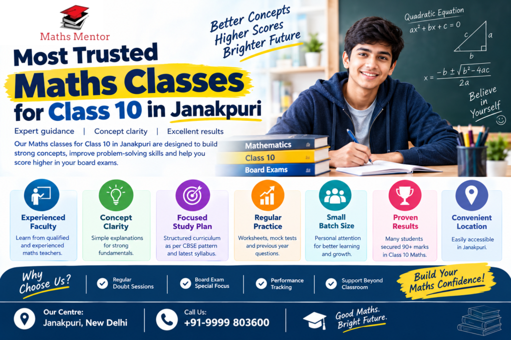 Most Trusted Maths Classes for Class 10 in Janakpuri